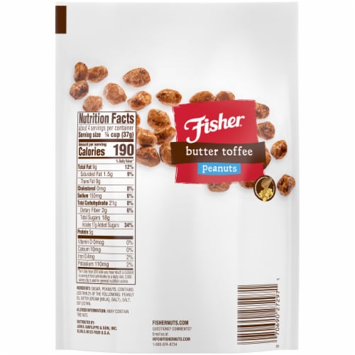 Fisher® Butter Toffee Peanuts Perspective: back