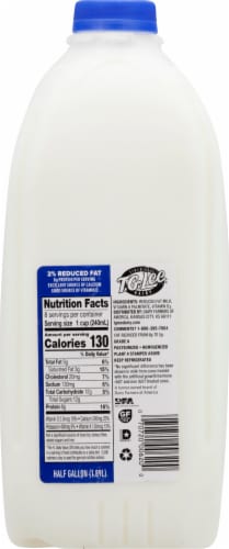 T.G. Lee® Dairy Reduced Fat 2% Milk Perspective: back