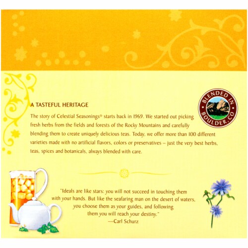 Celestial Seasonings Caffeine-Free Herb Tea Bags 40 Count Perspective: back