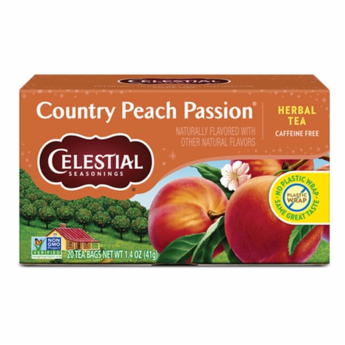 Celestial Seasonings® Caffeine Free Country Peach Passion® Herbal Tea Bags Perspective: back