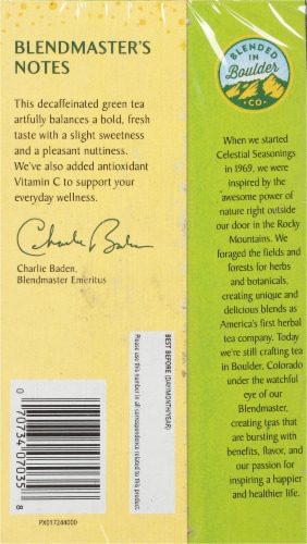 Celestial Seasonings® Decaf Green Tea Bags Perspective: back