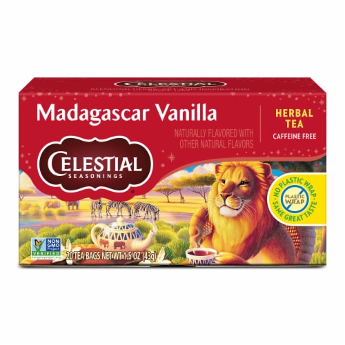Celestial Seasonings Madagascar Vanilla Tea Bags Perspective: back