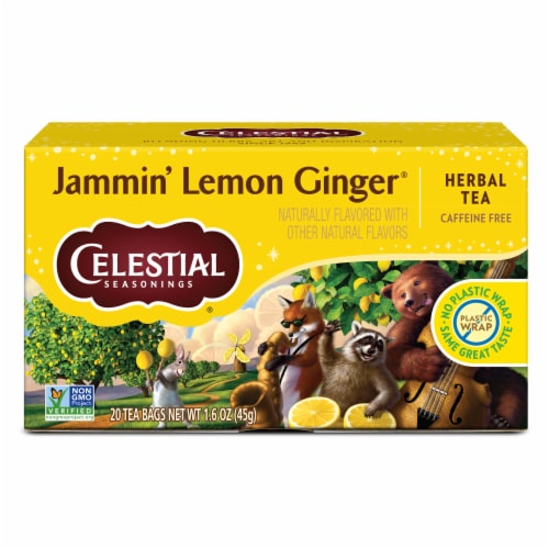 Celestial Seasonings® Jammin' Lemon Ginger Tea Perspective: back