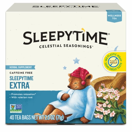 Celestial Seasonings Sleepytime Extra Herbal Wellness Tea Bags Perspective: back