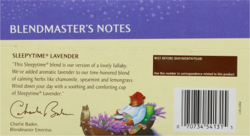Celestial Seasonings® Sleepytime® Lavender Herbal Tea Perspective: back