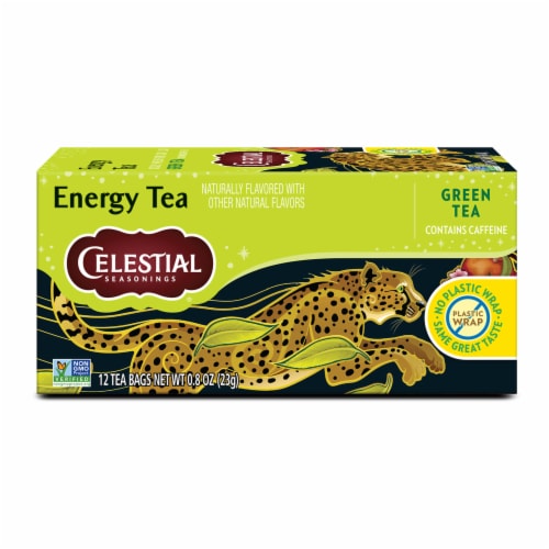 Celestial Seasonings Caffeinated Energy Green Tea Perspective: back