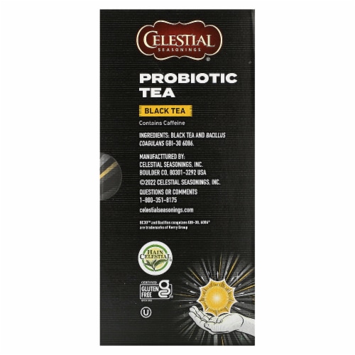 Celestial Seasonings English Breakfast with Probiotics Tea Perspective: back