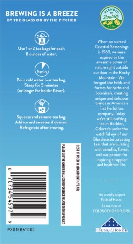 Celestial Seasonings® Sweetened with Lemon Cold Brew Iced Tea Perspective: back