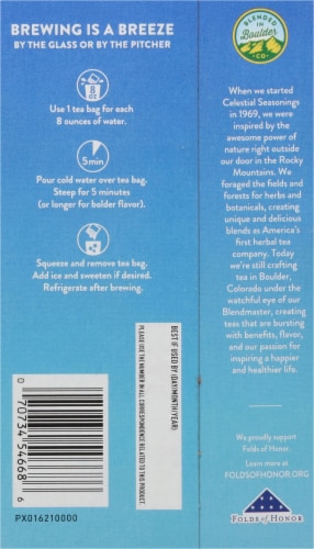 Celestial Seasoning® Raspberry Black Tea Cold Brew Perspective: back