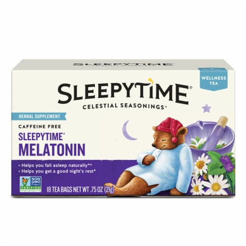 Celestial Seasonings Caffeine Free Sleepytime® Wellness Tea Plus Melatonin Perspective: back