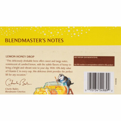 Celestial Seasonings® Lemon Honey Drop Herbal Tea Bags Perspective: back