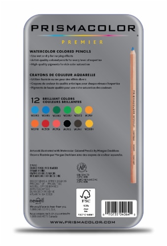 Prismacolor Watercolor Pencils 12/Pkg Perspective: back