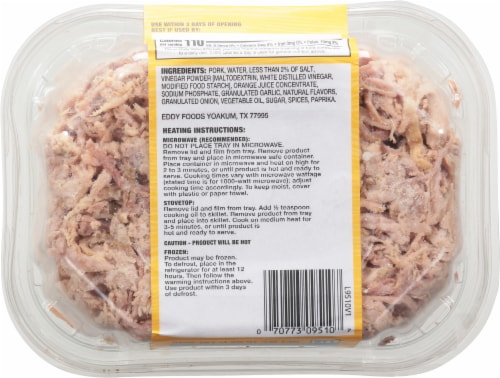 Eddy Foods Pork Carnitas Perspective: back