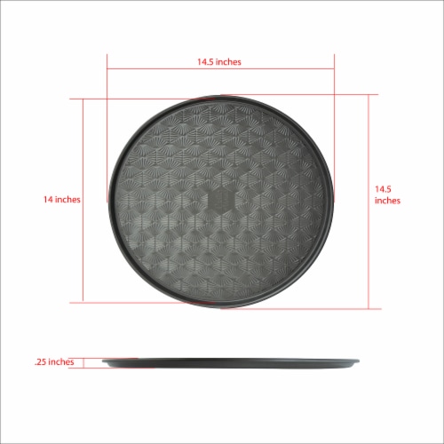 Taste of Home 14 inch Nonstick Metal Pizza Pan Perspective: back
