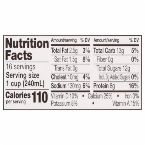Purity Sweet Acidophilus 1% Lowfat Milk Perspective: back