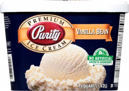 Purity All Natural Vanilla Bean Ice Cream Tub Perspective: back