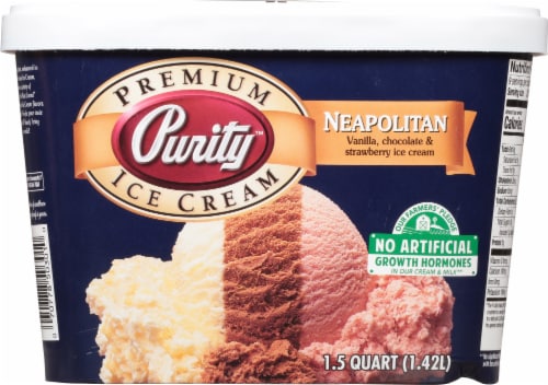 Purity Premium Neapolitan Ice Cream Tub Perspective: back