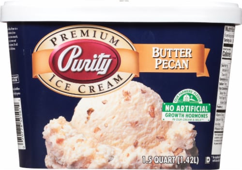 Purity All Natural Butter Pecan Ice Cream Tub Perspective: back