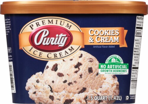 Purity Cookies & Cream Ice Cream Tub Perspective: back