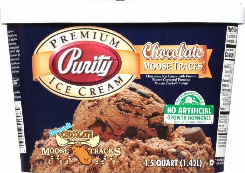 Purity Chocolate Moose Tracks Ice Cream Tub Perspective: back