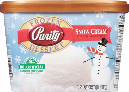 Purity Snow Cream Ice Cream Tub Perspective: back