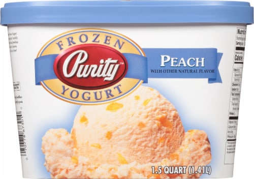 Purity™ Peach Frozen Yogurt Tub Perspective: back