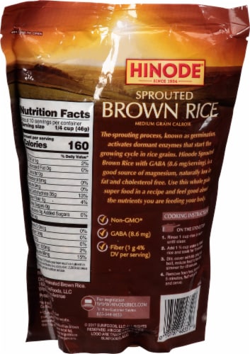 Hinode Sprouted Brown Rice Perspective: back