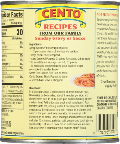 Cento® Crushed Tomatoes Perspective: back