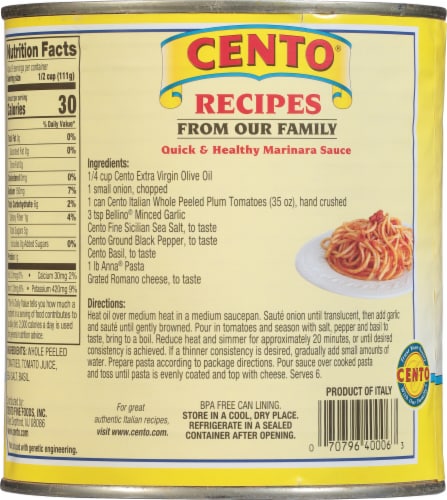 Cento® Italian Peeled Tomatoes Perspective: back