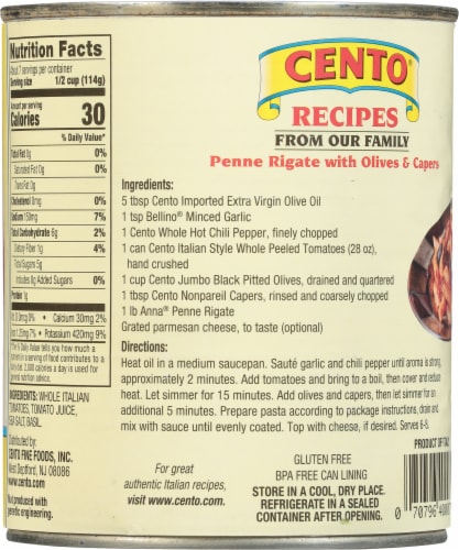 Cento® Italian Style Peeled Tomatoes Perspective: back