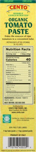 Cento Tomato Paste Organic 4.56 oz (Pack Of 12) Perspective: back
