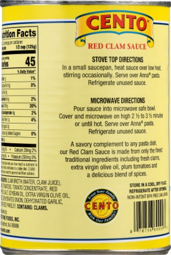 Cento® Red Clam Sauce Perspective: back