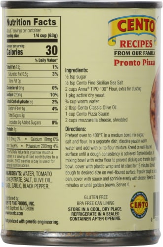 Cento® Pizza Sauce Perspective: back