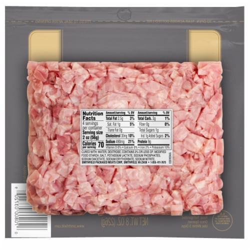 Smithfield Anytime Favorites Cubed Ham Perspective: back