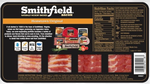 Smithfield® Naturally Hickory Smoked Hometown Original Sliced Bacon Perspective: back