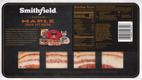 Smithfield Thick Cut Premium Maple Bacon Perspective: back
