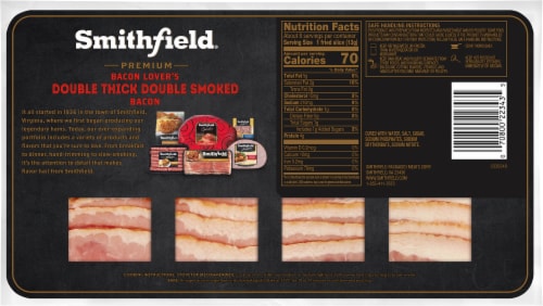 Smithfield Premium Bacon Lover's Double Thick Double Smoked Bacon Perspective: back