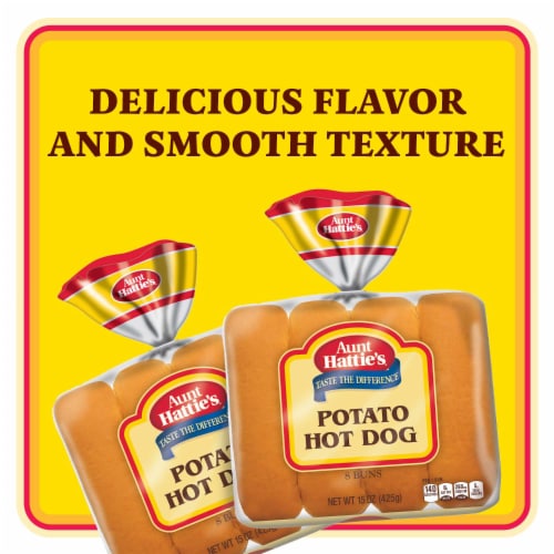 Aunt Hattie's Potato Hot Dog Buns Perspective: back
