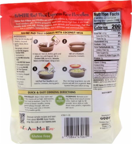 Ka-Me Pad Thai Express Rice Noodles Perspective: back