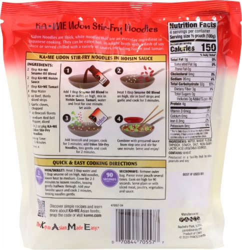 Ka-Me® Udon Stir-Fry Noodles Perspective: back