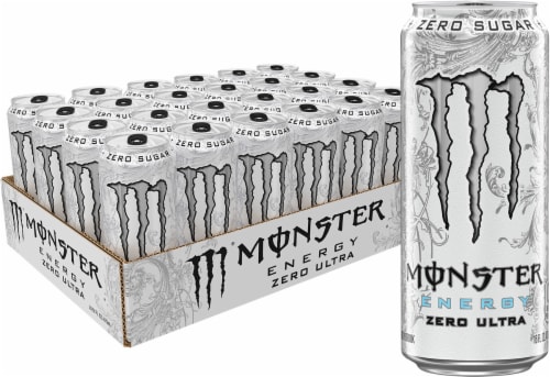 Monster® Zero Sugar Zero Ultra Energy Drink Can Perspective: back