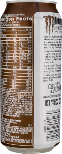Muscle Monster Chocolate Energy Shake Perspective: back