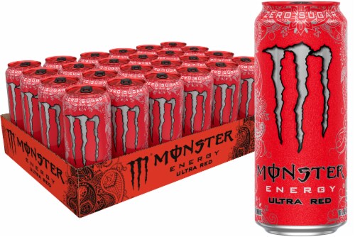 Monster® Zero Sugar Ultra Red Energy Drink Can Perspective: back