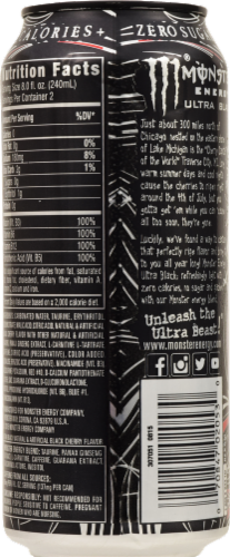 Monster® Energy Ultra Zero Black Perspective: back