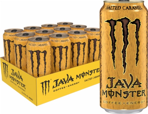 Java Monster® Salted Caramel Coffee Energy Drink Can Perspective: back
