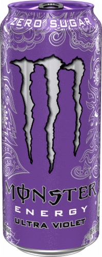 Monster® Zero Sugar Ultra Violet Energy Drink Multipack Cans Perspective: back