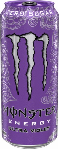Monster® Zero Sugar Ultra Violet Energy Drink Multipack Cans Perspective: back
