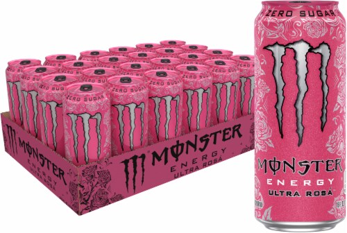 Monster® Zero Sugar Ultra Rosa Energy Drink Can Perspective: back