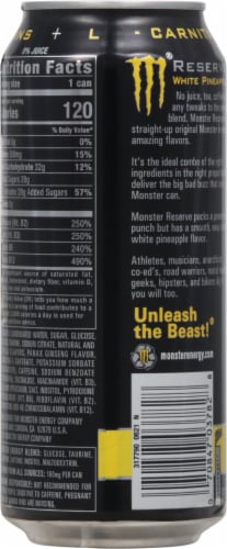 Monster® Reserve White Pineapple Energy Drink Perspective: back