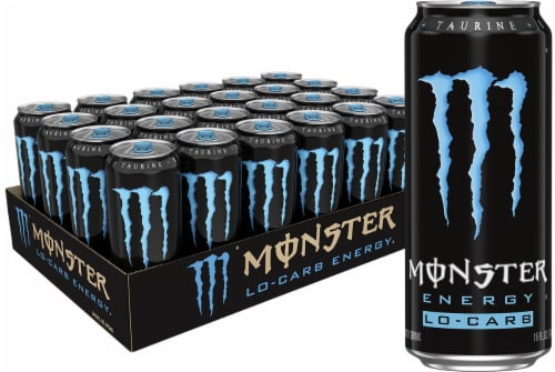 Monster® Locarb Energy Drink Can Perspective: back